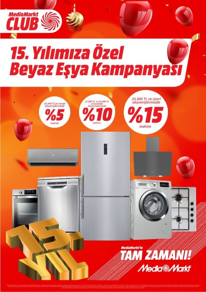 Beyaz eşyalarda yüzde 15’e varan indirim MediaMarkt’ta